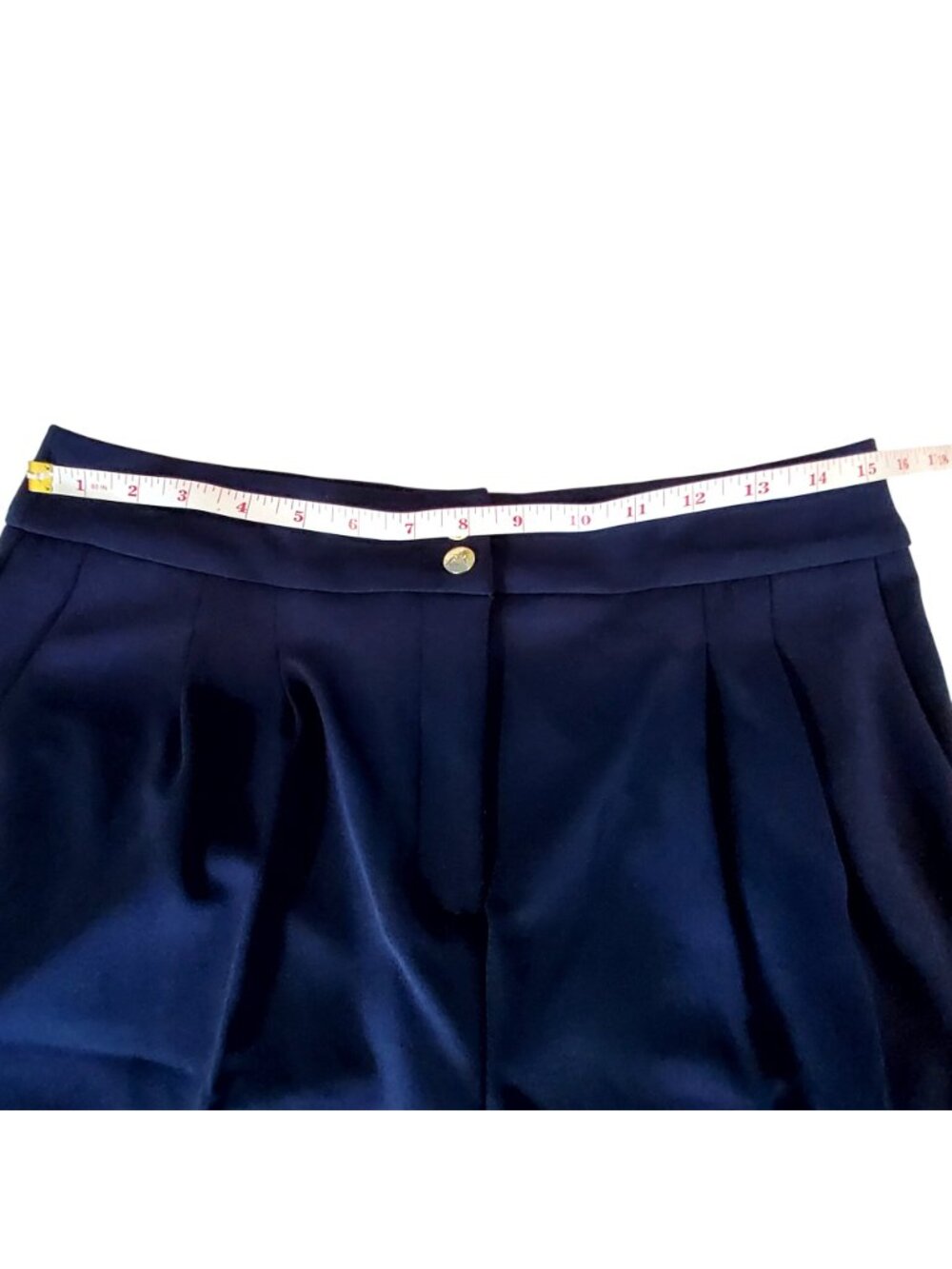 Anne Klein Womens Bermuda Shorts Navy Size 6 Zip closure Polyester/Elastane - Picture 3 of 16